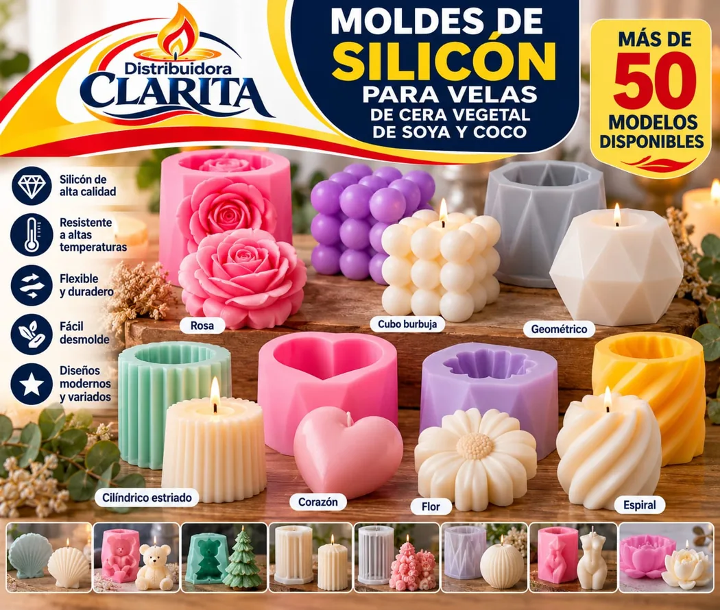 Moldes decorativos para velas